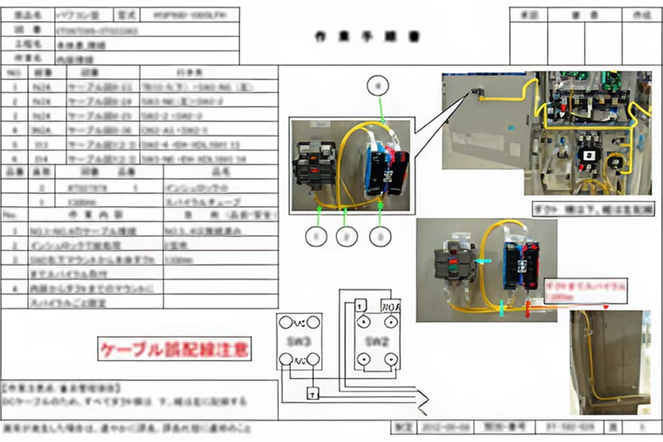 組立手順書の作成図