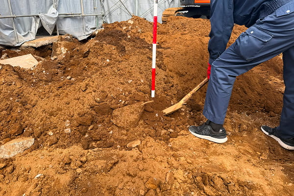 土壌試料採取状況写真