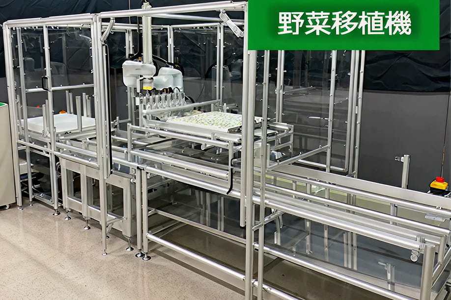 植物工場向け野菜移植機写真