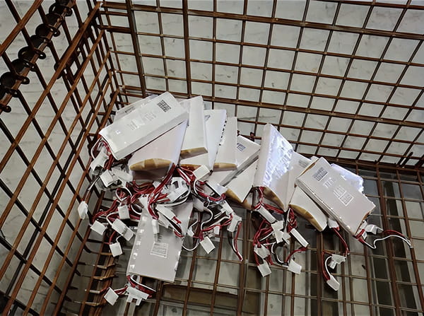 電池分類状況写真